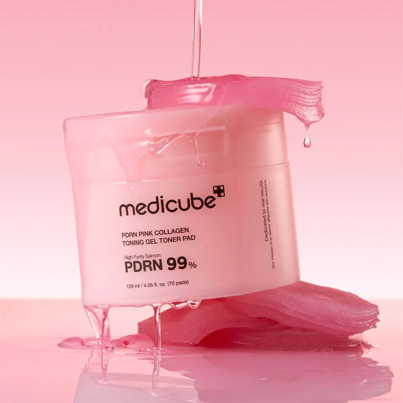 Medicube PDRN 99% Pink Collagen Toning Gel Toner PAD