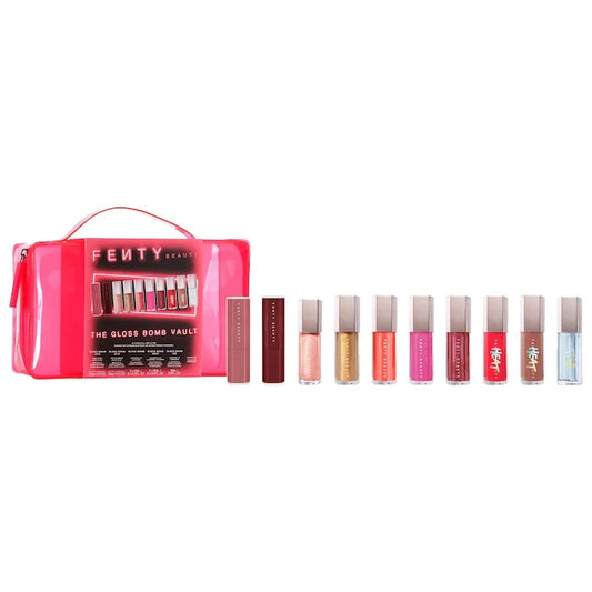 FENTY BEAUTY The Gloss Bomb Vault Full-Size Universal Lip Luminizer 10-Piece Set (Holiday Limited Edition)