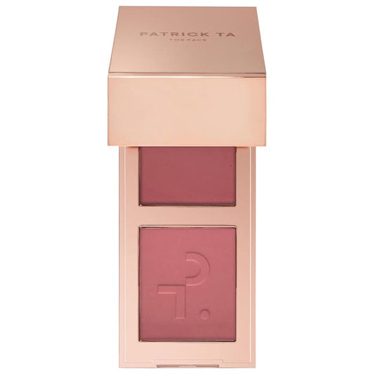 PATRICK TA  Mini Major Headlines Double-Take Crème & Powder Blush Duo