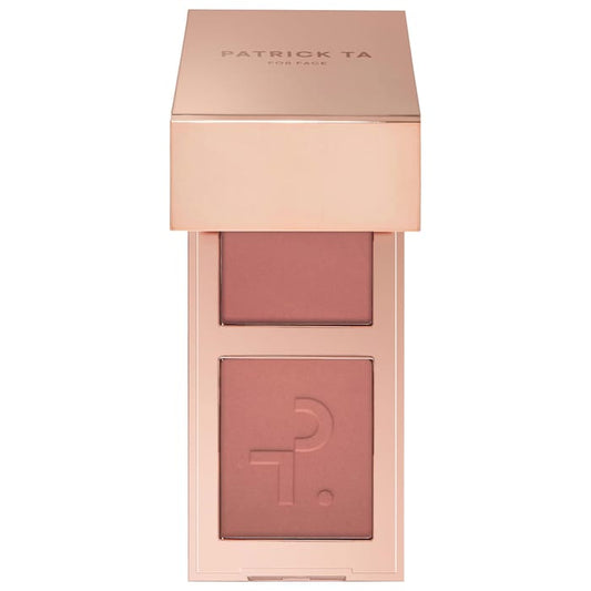 PATRICK TA  Mini Major Headlines Double-Take Crème & Powder Blush Duo