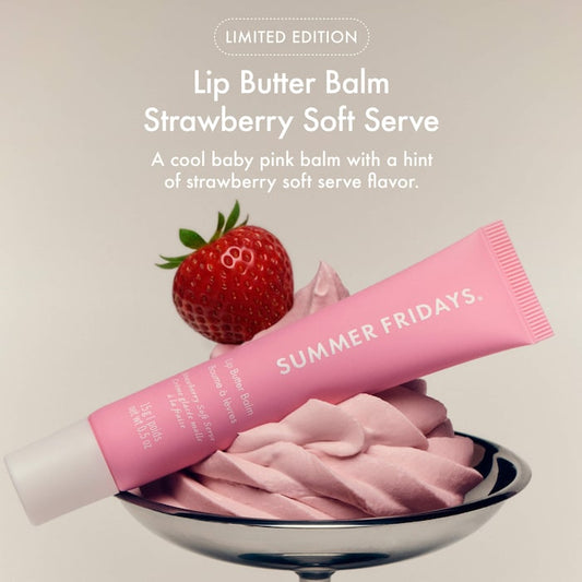 Summer Fridays  Sweet Pink Duo with Birthday Cake + Strawberry Soft Serve Lip Butter Balm